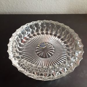 GORGEOUS NEW Diamond Crystal Made in Italy 7" Catchall Bowl.